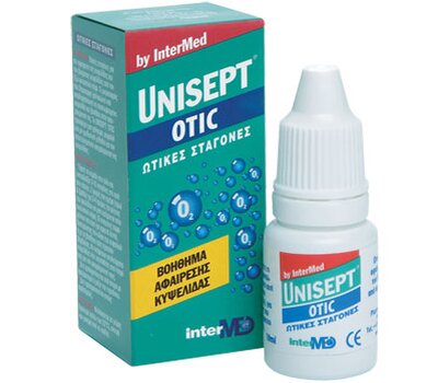 INTERMED UNISEPT Otic Drops Ωτικές σταγόνες για την αφαίρεση της κυψελίδας, 30ml
