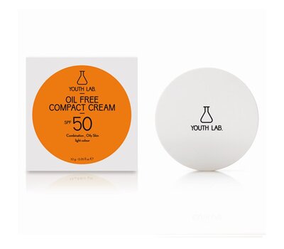 YOUTH LAB Oil Free Compact Cream Spf 50 Αντιηλιακή κρέμα compact για ματ αποτέλεσμα στο Μικτό/Λιπαρό δέρμα Ανοιχτόχρωμη Απόχρωση 10gr