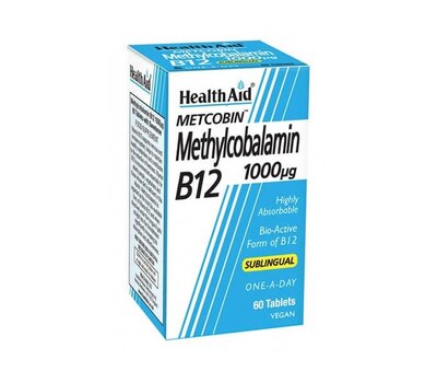 HEALTH AID Metcobin B12 Methylcobalamin 1000μg 60 υπογλωσσια δισκία5019781054022