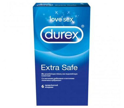 DUREX Προφυλακτικά Extra Safe, 6 Τεμάχια