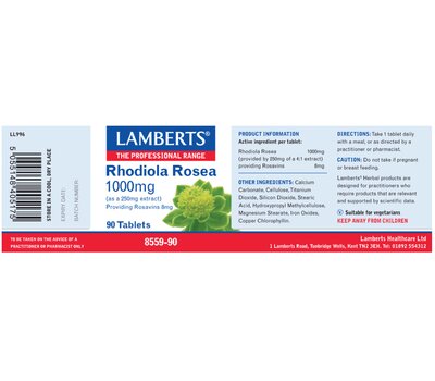  LAMBERTS Rhodiola Rosea 1200mg 90Tabs, fig. 2 
