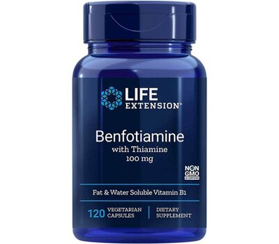  LIFE EXTENSION Benfotiamine 100mg With Thiamine Αντιοξειδωτική Δράση Μείωση Γλυκοζυλίωσης 120 κάψουλες, fig. 1 