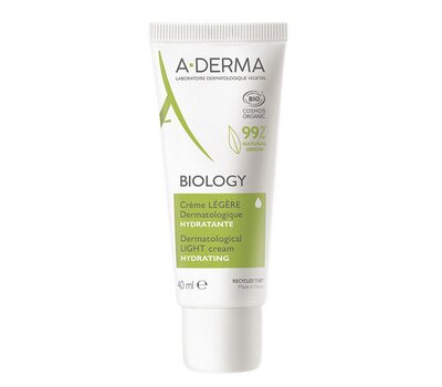  A-DERMA Biology Creme Legere Hydrating Light Cream Ενυδατική Κρέμα με Ελαφριά Υφή 40ml, fig. 1 