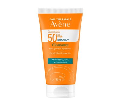  AVENE Cleanance Soins Solaires Αντηλιακό Προσώπου SPF 50+ για το Ευαίσθητο Λιπαρό Δέρμα με Ατέλειες 50ml, fig. 1 