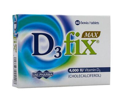  UNI-PHARMA D3 FIX MAX 4000IU (Vitamin D3) 60 Tabs, fig. 1 