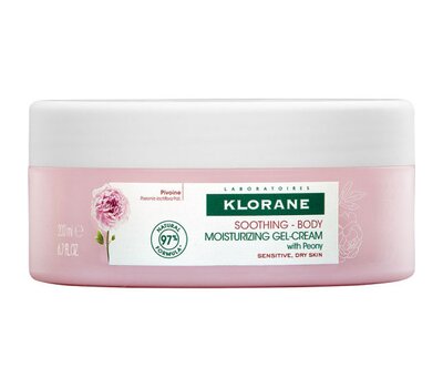  Klorane Peony Soothing Body Moisturizing Gel-Cream Ενυδατική Κρέμα Σώματος, 200ml, fig. 1 