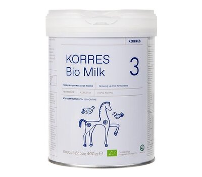  KORRES Bio Milk 3 Βιολογικό Αγελαδινό Γάλα για Νήπια και Μεγάλα Παιδιά (από 12 μηνών), 400gr, fig. 1 