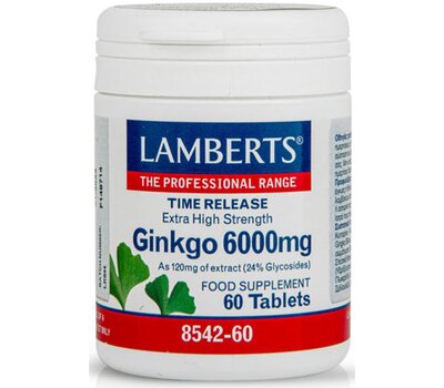  LAMBERTS Ginkgo Biloba Extract 6000mg, 60Tabs, fig. 1 