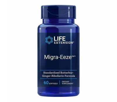  Life Extension MIGRA-EEZE Standardized Butterbur - Ginger - Riboflavin Formula 60sgels, fig. 1 