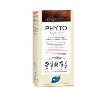  PHYTO Phytocolor Μόνιμη Βαφή Μαλλιών 7.43 Ξανθό Χρυσοχάλκινο, fig. 1 