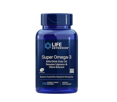  Life Extension SUPER OMEGA-3 EPA/DHA with sesame lignans and olive fruit extract Ευεργετικά Ιχθυέλαια με Αντιγηραντική δράση 60 softgels, fig. 1 