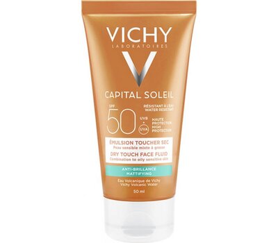  VICHY Ideal Soleil Creme SPF50+ Λεπτόρευστη Αντηλιακή Κρέμα Προσώπου για Ματ Αποτέλεσμα, 50ml, fig. 1 