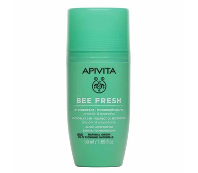  APIVITA Bee Fresh 24H Deodorant Microbiome Respect Αποσμητικό Roll On 24ωρης Προστασίας με Πρόπολη & Προβιοτικά, 50ml, fig. 1 