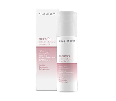 PHARMASEPT Mama's Anti-stretch Marks Cream to Oil, Πλούσια Κρέμα Πρόληψης & Αντιμετώπισης των Ραγάδων 150ml, fig. 1 