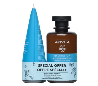 APIVITA Special Offer Shampoo Σαμπουάν Ενυδάτωσης με Υαλουρονικό Οξύ & Αλόη 250ml & Conditioner 150ml, fig. 1 