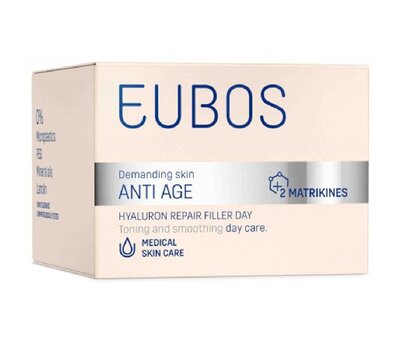  EUBOS Anti Age Hyaluron Repair Filler Day Κρέμα Εντατικής φροντίδας για μείωση των Ρυτίδων με υαλουρονικό οξύ, 50ml, fig. 1 
