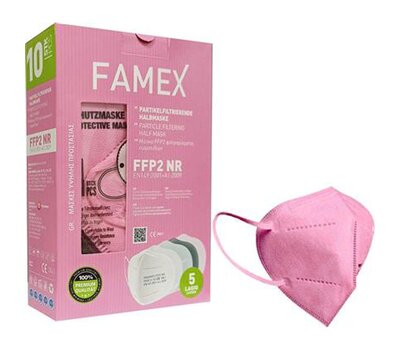  FAMEX Μάσκα Προστασίας FFP2 NR Ροζ 10 τεμάχια, fig. 1 