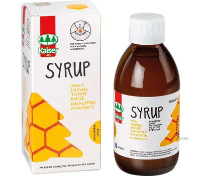  KAISER Syrup, Αρωματικό Σιρόπι για τον Ερεθισμένο Λαιμό και το Βήχα 200ml, fig. 1 