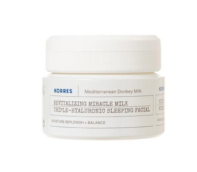  KORRES Revitalizing Miracle Milk Triple-Hyaluronic Sleeping Facial Κρέμα Νυκτός για Ενυδάτωση & Θρέψη με Γάλα Γαϊδούρας, 40ml, fig. 1 