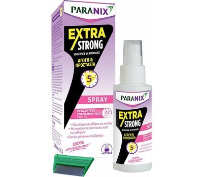  PARANIX  Extra Strong Spray για Πρόληψη & Αντιμετώπιση Ενάντια στις Ψείρες Extra Strong 100ml, fig. 1 
