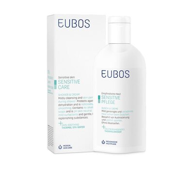  Eubos Sensitive Shower & Cream Απαλό υγρό καθαρισμού,200ml, fig. 1 