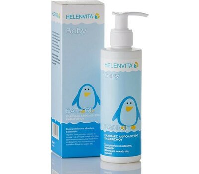  HELENVITA Baby Bath Oil, Βρεφικό Ελαιώδες Αφρόλουτρο Καθαρισμού 200ml, fig. 1 