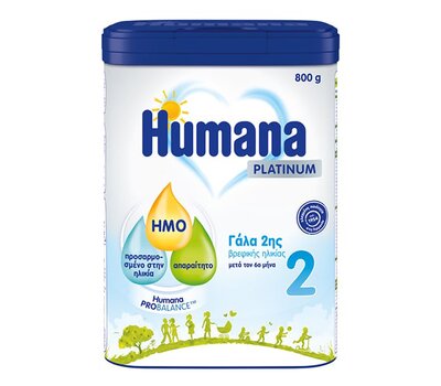  HUMANA Platinum 2 Ρόφημα Γάλακτος σε Σκόνη μετά τον 6ο μήνα  800gr, fig. 1 