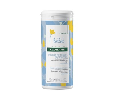  KLORANE Bebe Protective Baby Powder with Soothing Calendula Βρεφική Πούδρα για Κανονικές Επιδερμίδες, 100gr, fig. 1 