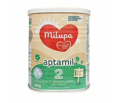 MILUPA Aptamil 2 Γάλα Δεύτερης Βρεφικής Ηλικίας, 400gr, fig. 1 