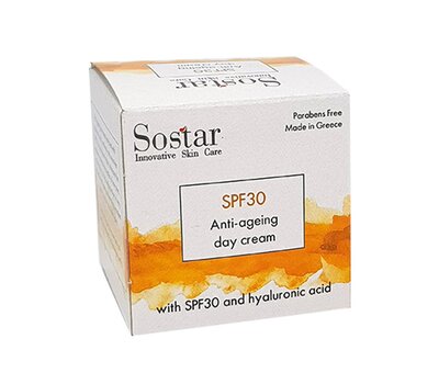  SOSTAR - FOCUS Anti-ageing Face Cream Hyaluronic Acid SPF30 Αντιγηραντική Κρέμα Ημέρας με Υαλουρονικό Οξύ, 50ml, fig. 1 