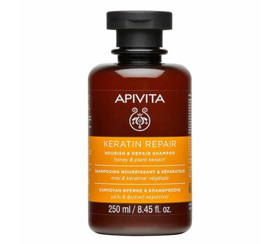  APIVITA Keratin Repair Σαμπουάν Θρέψης και Επανόρθωσης για Ξηρά-Ταλαιπωρημένα Μαλλιά 250 ml, fig. 1 