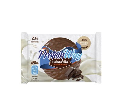  Natura Vita Protein Way High Protein Biscuit Chocolate 60gr (Μπισκότο Πρωτεΐνης με Γεύση Σοκολάτα 38% Protein), fig. 1 