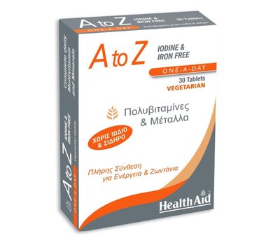  HEALTH AID A to Z Iodine & Iron Free, 30tabs, fig. 1 