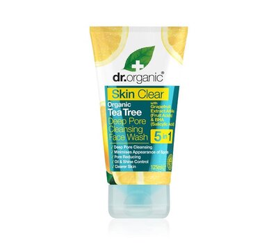 Dr.Organic Skin Clear Tea Tree Deep Pore Cleansing Face Wash, 125ml, fig. 1 