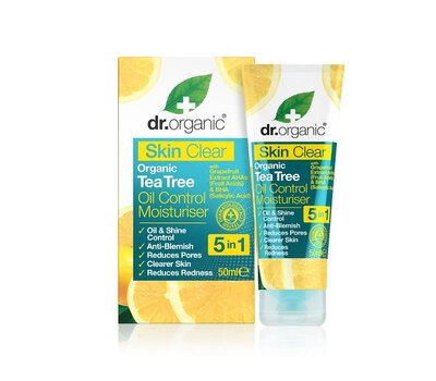  Dr.Organic Skin Clear Tea Tree Oil Control Moisturiser Ενυδατική Κρέμα Προώπου για Λιπαρές Επιδερμίδες, 50ml, fig. 1 