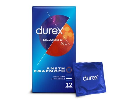  DUREX Classic XL Προφυλακτικά για Άνετη Εφαρμογή, 12τμχ, fig. 1 
