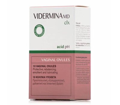  EPSILON HEALTH Vidermina CLX Vaginals Ovules Κολπικά Υπόθετα Με Μαλακτική, Καταπραϋντική & Εξισορροπιστική Δράση 10x3gr, fig. 1 