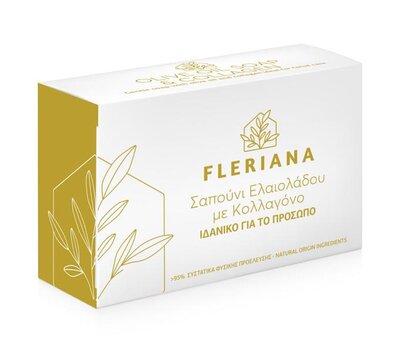  POWER HEALTH Fleriana Σαπούνι Ελαιολάδου με Κολλαγόνο για το Πρόσωπο, 100gr, fig. 1 