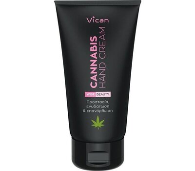  VICAN Wise Beauty Cannabis Hand & Nail Cream Κρέμα Εντατικής Ενυδάτωσης για Σκληρά, Σκασμένα & Αφυδατωμένα Χέρια, 75ml, fig. 1 