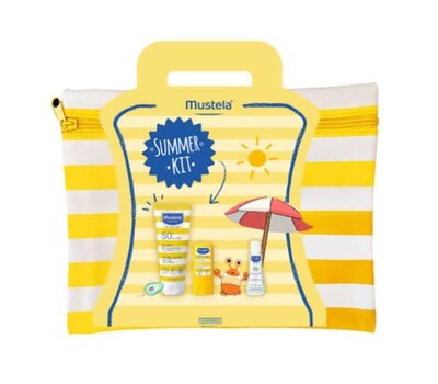  MUSTELA Summer Kit με Sun Body & MUSTELA Face Lotion Αντηλιακό Προσώπου & Σώματος SPF50+, 100ml, Family Sun Stick για Ευαίσθητες Ζώνες SPF50, 9ml & Βρεφικό Νερό Καθαρισμού Χωρίς Ξέβγαλμα, 50ml, fig. 1 