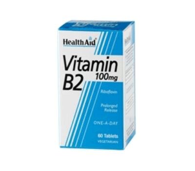 HEALTH AID Vitamin B2 100mg, 60 Tablets