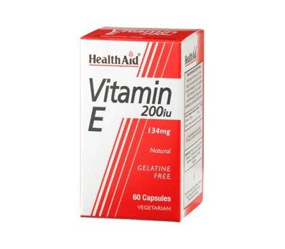  HEALTH AID Vitamin E 200iu Natural 60Caps, fig. 1 