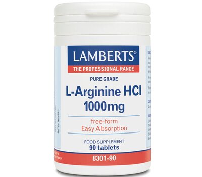 LAMBERTS L-Arginine HCl 1000mg Αργινίνη 90 Tablets