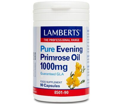 LAMBERTS Pure Evening Primrose Oil 1000mg Συμπλήρωμα με Γ-Λινολεϊκό οξύ (GLA) για Γυναίκες στην Εμμηνόπαυσης 90 caps