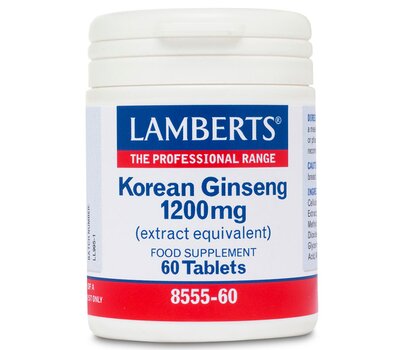 LAMBERTS Korean Ginseng (Panax Ginseng) 1200mg 60 Tablets