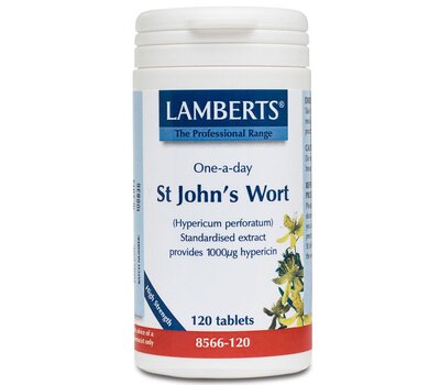 LAMBERTS St John's Wort Βαλσαμόχορτο, Βότανο του Αγίου Ιωάννη ή Υπερικόν (Hypericum perforatum) 1700mg 120 Tablets