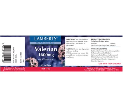  LAMBERTS Valerian 1600mg 60Tabs, fig. 2 