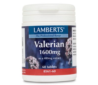 LAMBERTS Valerian 1600mg Συμπλήρωμα Βαλεριάνας για τον Υπνο 60 Tablets
