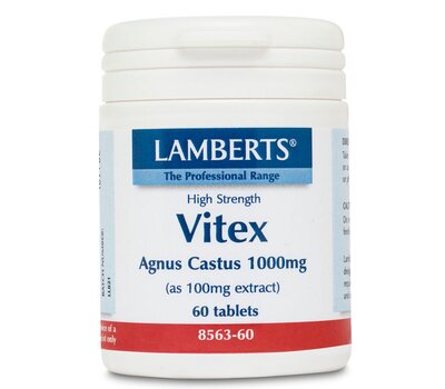 LAMBERTS Vitex Agnus Castus 1000mg Συμπλήρωμα Ρύθμισης του Εμμηνορροϊκού κύκλου 60 Tablets