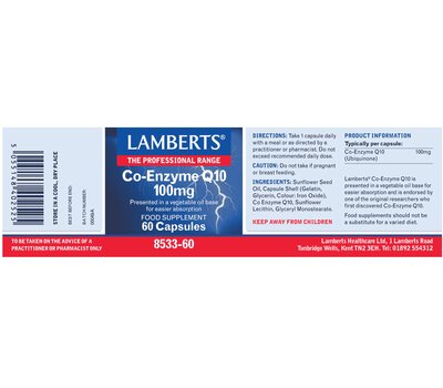 LAMBERTS Co-Enzyme Q10 100mg 30Caps, fig. 2 